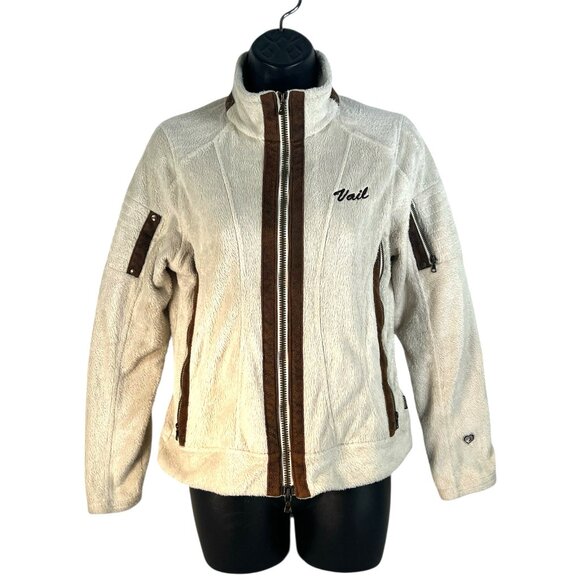 KUHL Women's Flight Jacket Fleece jacket Color Stone size S - Picture 2 of 8